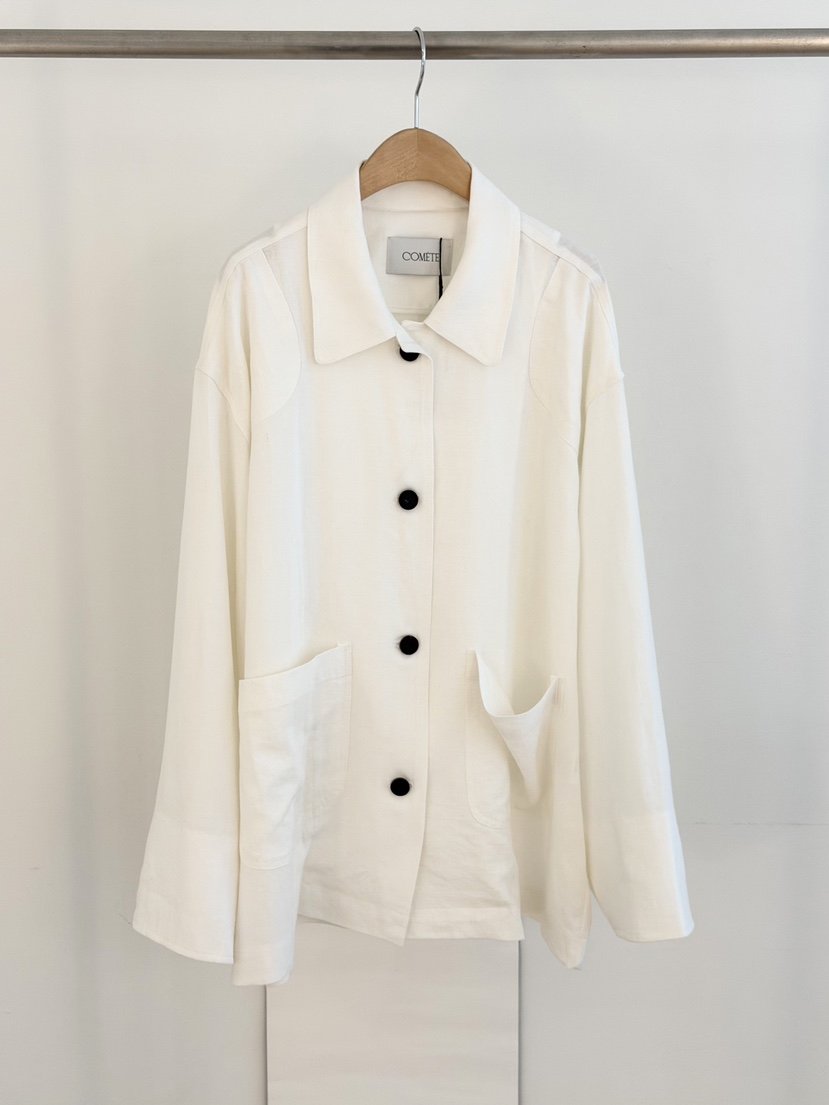 COMETE韓國直郵實拍女裝新款熱賣26春夏休閑時尚夾克亞麻COMETE夾克