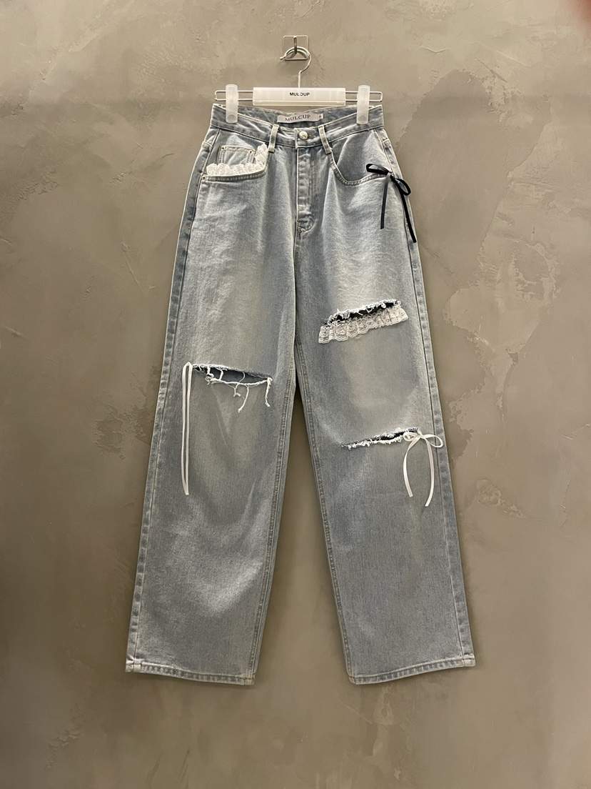 MULCUP韓國代購女裝新品職業26春夏人氣休閑時尚熱賣牛仔褲MULCUP牛仔褲