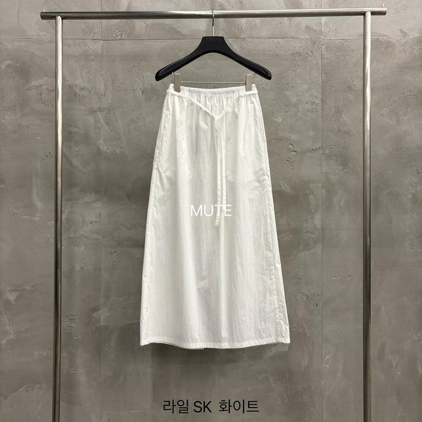 MUTE-P韓國東大門直郵女裝新款26春夏職業休閑長裙含腰繩MUTE長裙