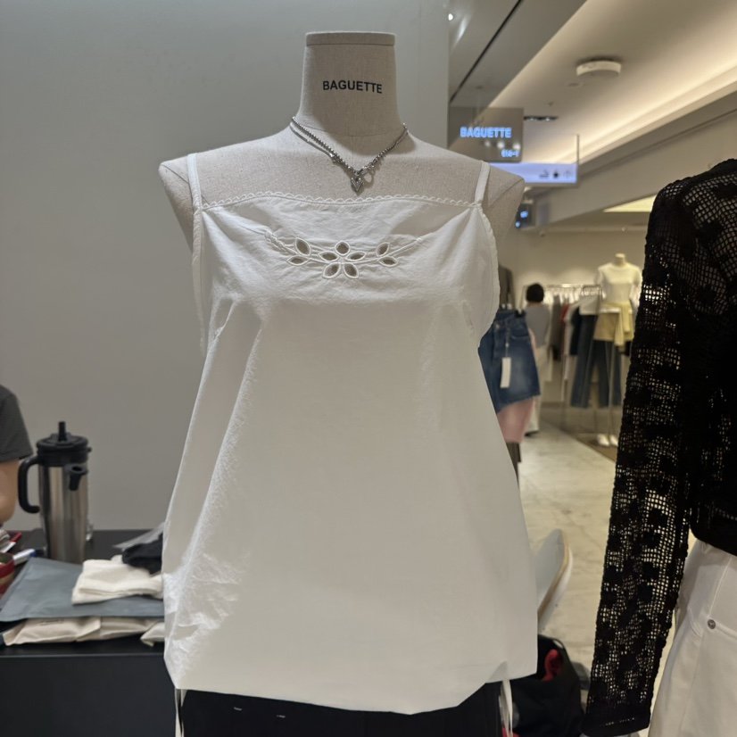 BAGUETTE-P韓國直郵實拍女裝新品推薦26春夏吊帶背心刺繡BAGUETTE-P吊帶/背心