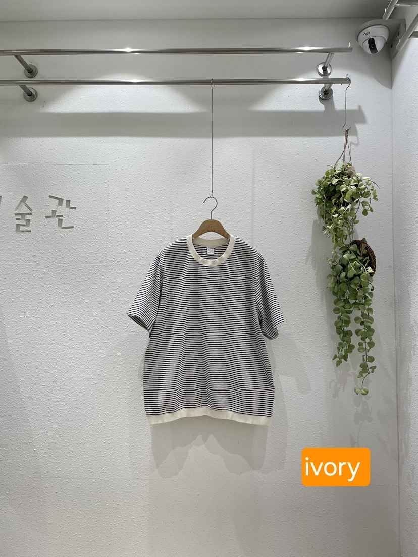 GALLERY-A韓國直郵實拍女士新品人氣休閑時尚推薦T恤條紋GALLERYT恤