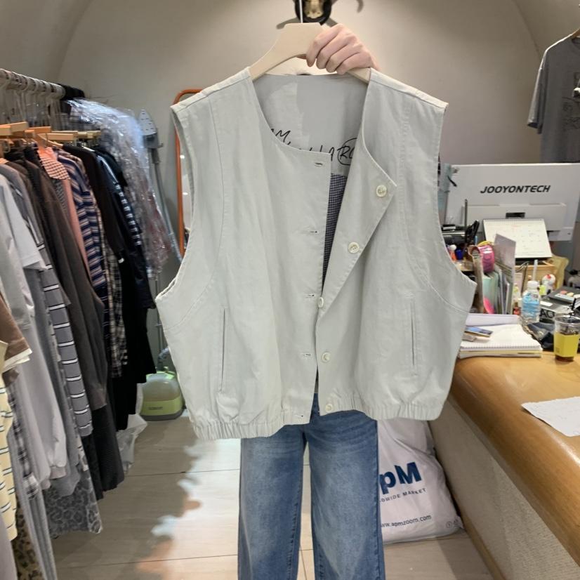 BLACKFRIDAY韓國東大門直郵女裝新款26春夏職業馬甲兩面穿BLACK FRIDAY馬甲