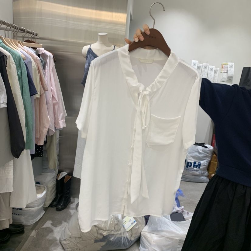 CHAE韓國直郵實拍女士新款26春夏職業人氣休閑襯衫蕾絲衫CHAE襯衫/蕾絲衫