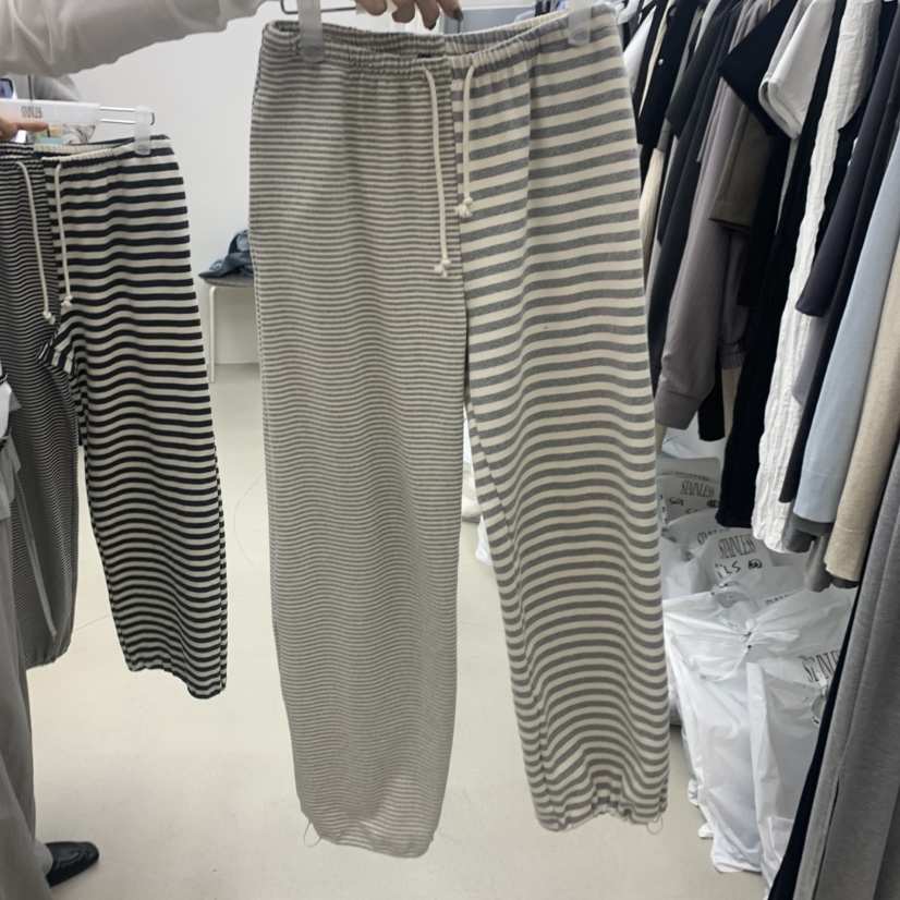 STAINLESS韓國東大門直郵女士新款時尚26春夏人氣休閑褲條紋STAINLESS休閑褲