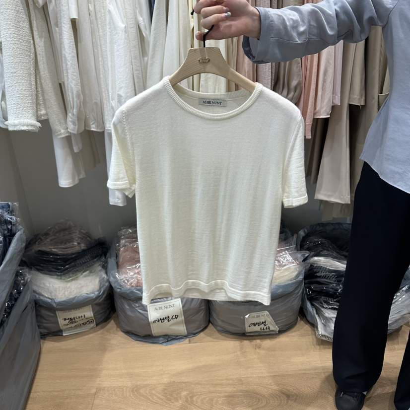 aube nunt韓國直郵女裝新款26春夏熱賣時尚人氣休閑職業T恤aube nuntT恤