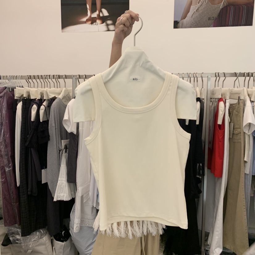 MAG韓國代購女裝新品26春夏人氣休閑吊帶背心不含內搭真絲MAG吊帶/背心