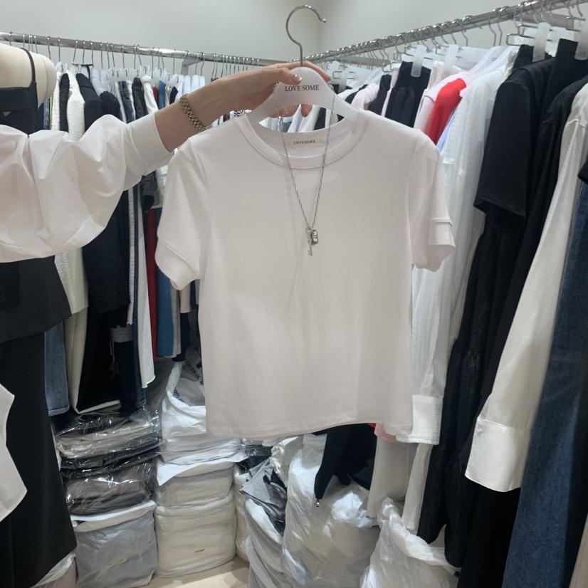 LOVE SOME韓國直郵女士新款26春夏熱賣人氣職業T恤不含項鏈LOVE SOMET恤