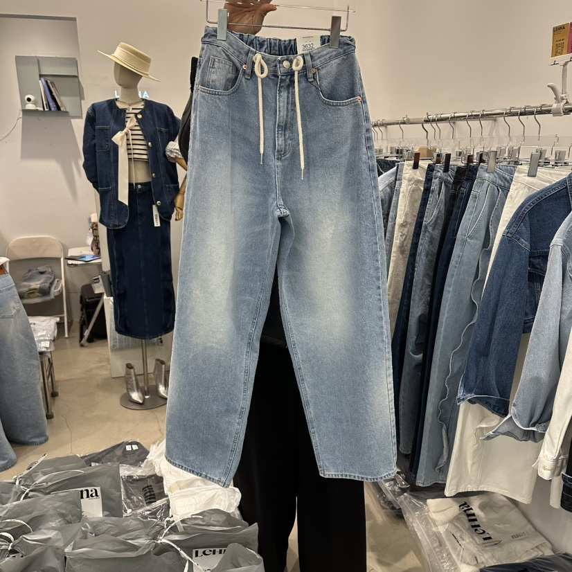 LEHNA韓國東大門代購女裝新款休閑熱賣時尚職業推薦牛仔褲LEHNA牛仔褲