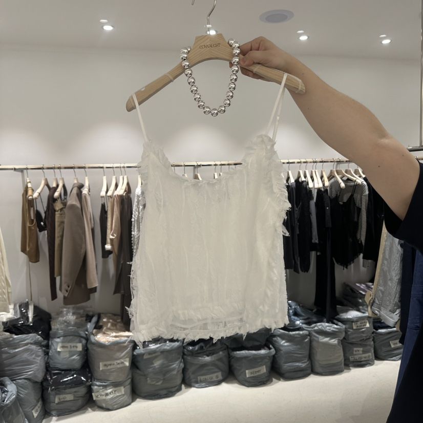 CONNAUGHT/DAILYJUD韓國直郵女士新款推薦吊帶背心泡泡袖蕾絲CONNAUGHT/DAILYJUD吊帶/背心