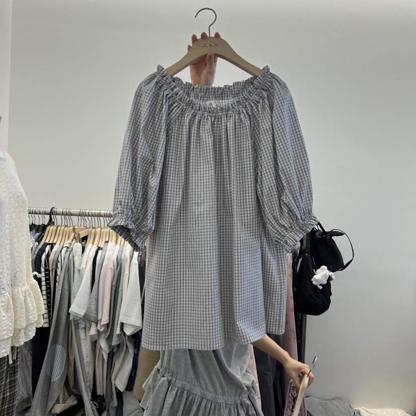 TAN&amp;COMO韓國東大門直郵女裝新款推薦時尚襯衫蕾絲衫tan-COMO襯衫/蕾絲衫