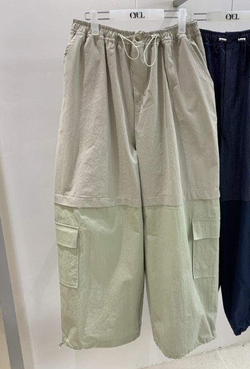 EYEL韓國代購女士新款人氣時尚熱賣26春夏休閑褲工裝褲撞色EYEL休閑褲