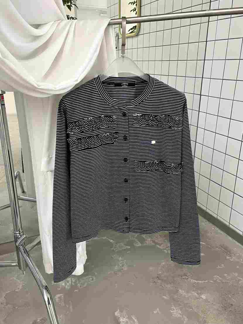 J CRANE-A韓國東大門直郵女裝新款職業長袖T恤開衫條紋J CRANE長袖T恤