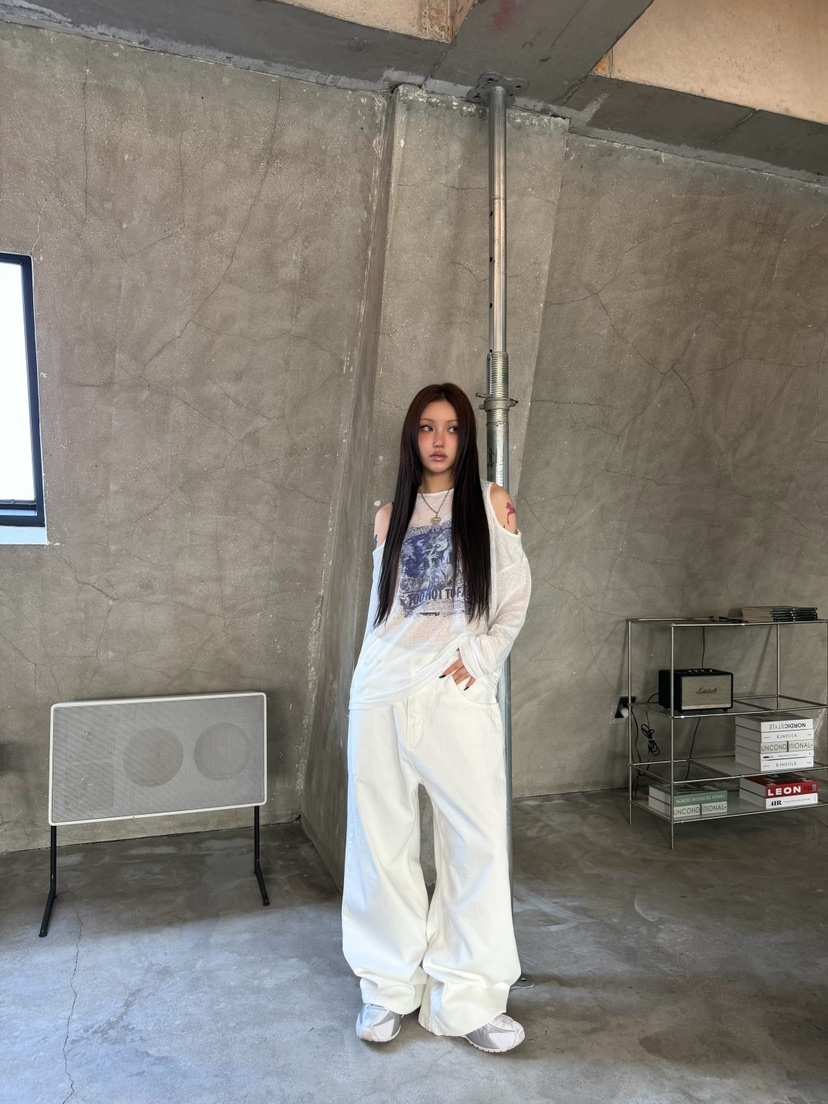 SEEOT韓國直郵女士新款時尚熱賣休閑褲男女同款水洗棉口袋SEEOT休閑褲