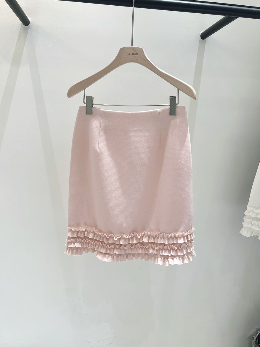 LOVE ROSIE韓國東大門直郵女裝新款休閑時尚26春夏短裙荷葉邊LOVE ROSIE短裙