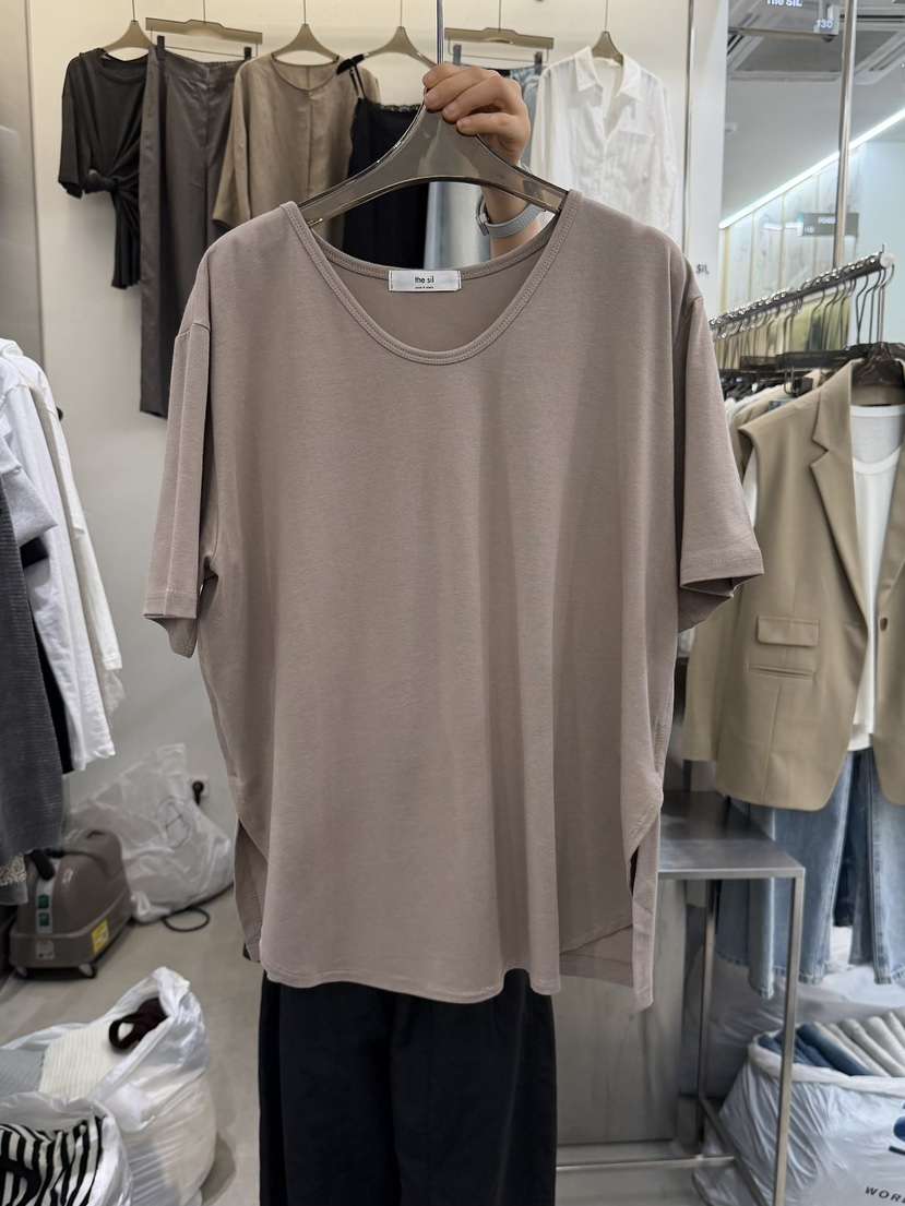 THE SIL韓國代購女士新款人氣熱賣26春夏職業推薦T恤U領THE SIL/1 2ILLYT恤