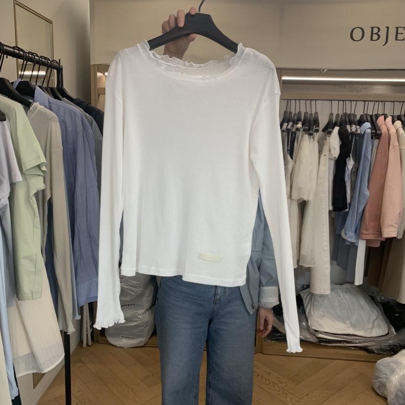 OBJET/LOVEUSU韓國直郵實拍女士新款休閑熱賣26春夏長袖T恤OBJET/LOVEUSU長袖T恤