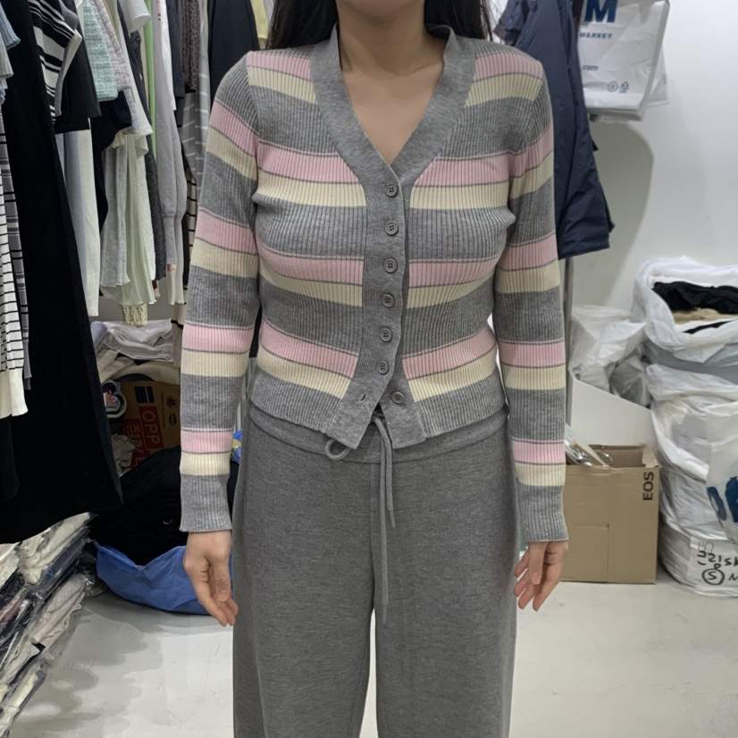 BY BOMI韓國直郵女士新品時尚職業熱賣推薦針織衫開衫羅紋BY BOMI針織衫