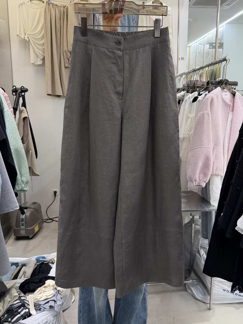 THE SIL韓國東大門直郵女裝新品熱賣推薦休閑褲亞麻紐扣THE SIL/1 2ILLY休閑褲