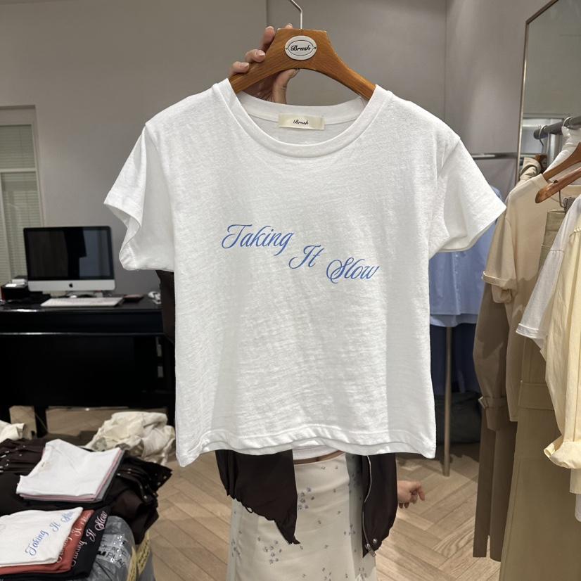 BRUSH-P/MULETTE韓國東大門直郵女士新品26春夏推薦T恤BRUSH-P/MULETTET恤