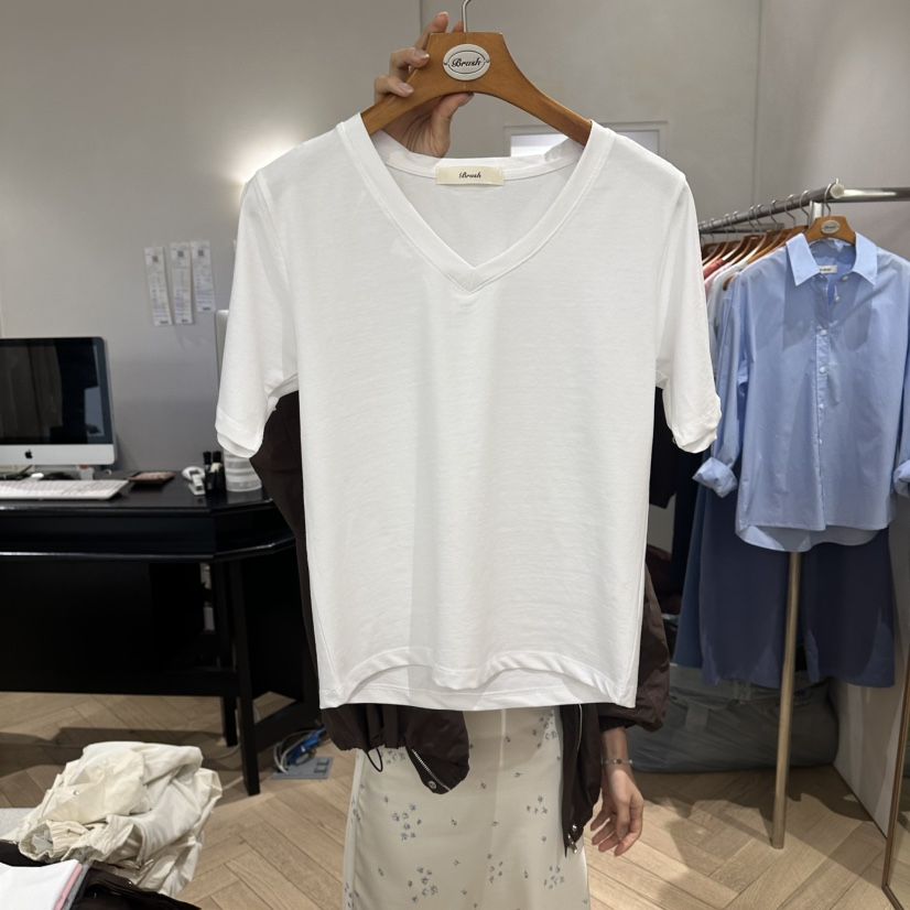 BRUSH-P/MULETTE韓國直郵實拍女裝新款職業熱賣休閑T恤BRUSH-P/MULETTET恤