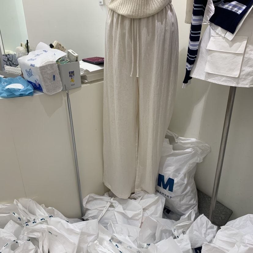 BY BOMI韓國直郵女裝新品26春夏人氣熱賣時尚休閑褲亞麻BY BOMI休閑褲