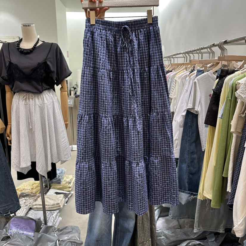 PART3韓國東大門直郵女裝新品休閑26春夏推薦熱賣長裙格子Part.3長裙