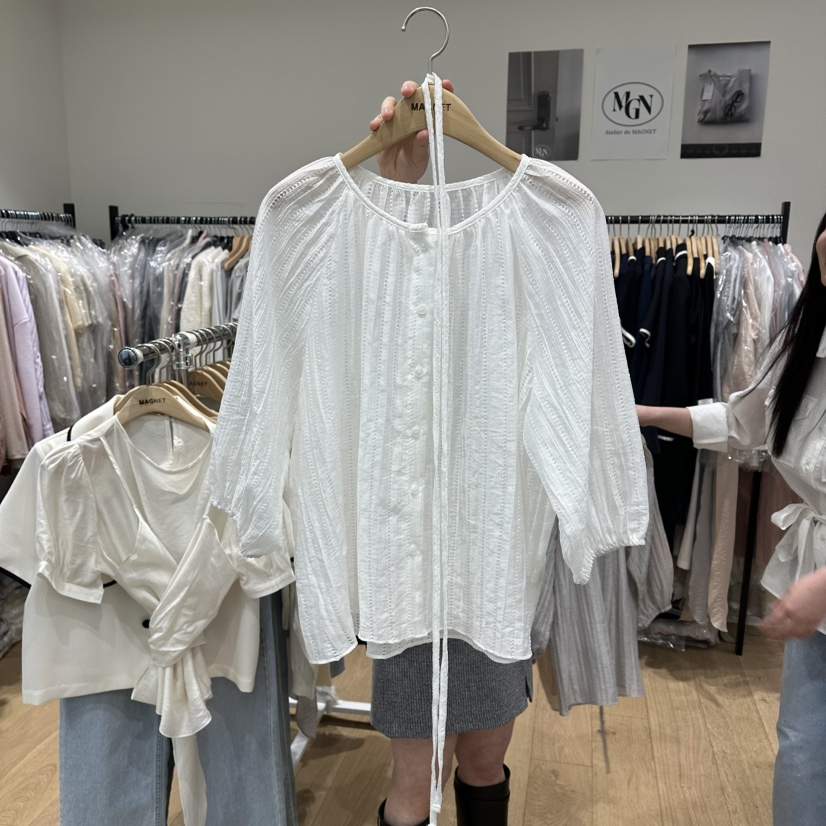 M.G.N韓國直郵實拍女士新品職業熱賣時尚休閑襯衫蕾絲衫MAGNET襯衫/蕾絲衫