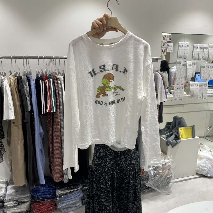 COMBO韓國東大門直郵女裝新品職業人氣休閑26春夏長袖T恤COM_BO長袖T恤