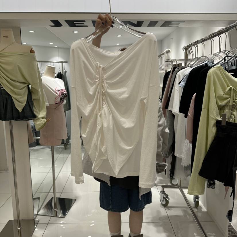 JENNIE韓國代購女士新款熱賣休閑人氣時尚職業推薦長袖T恤JENNIE/VENEFIT長袖T恤