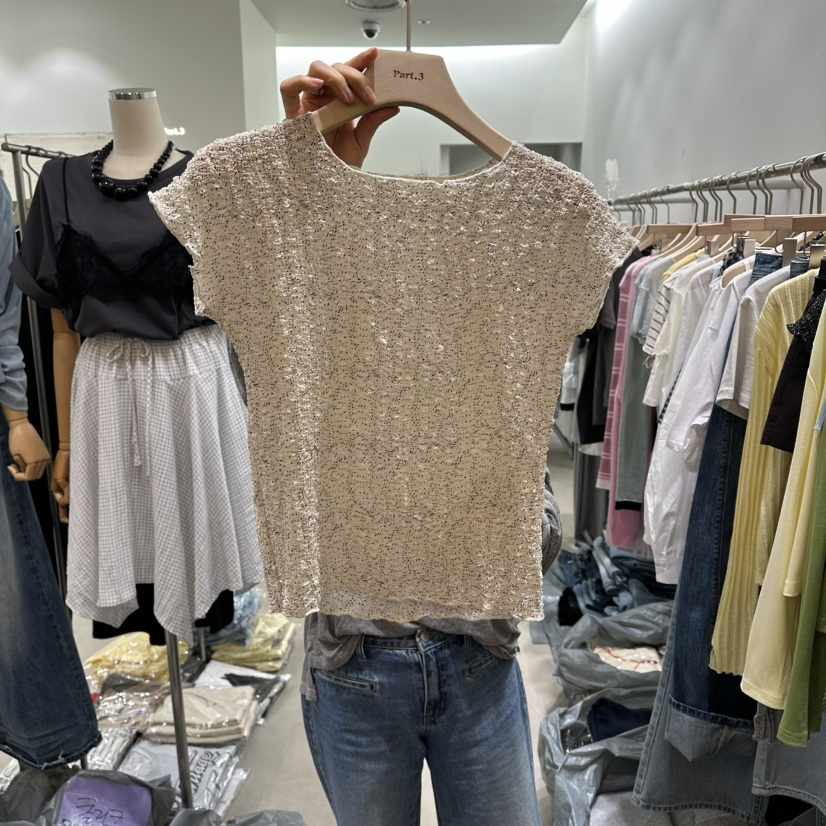 PART3韓國東大門代購女裝新品人氣26春夏T恤不含項鏈褶皺Part.3T恤