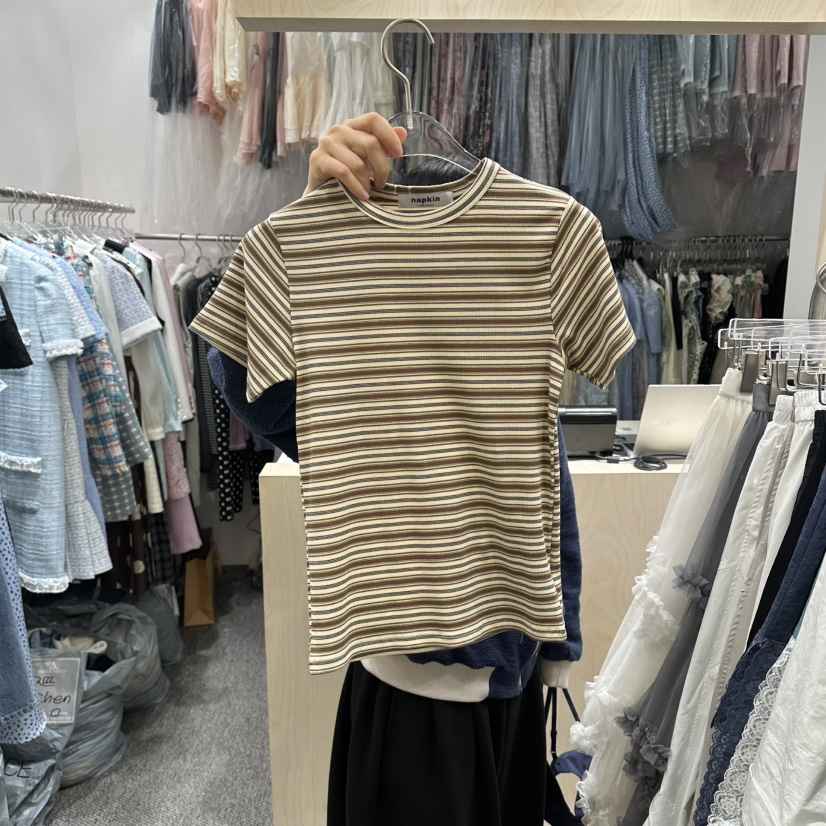 NAPKIN韓國東大門直郵女士新品時尚休閑推薦職業26春夏T恤NAPKINT恤