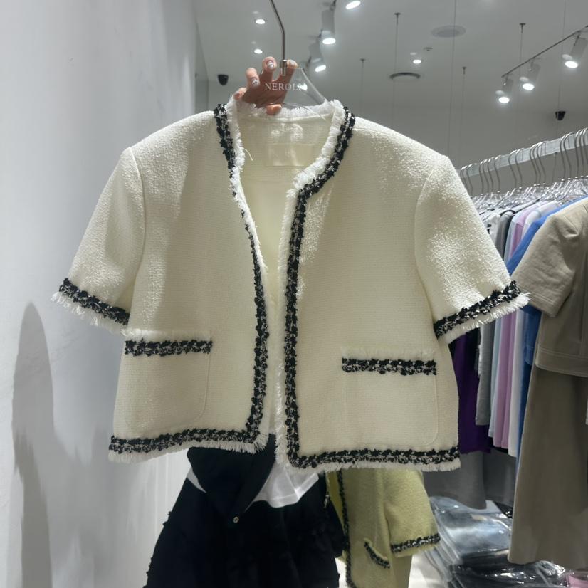 NEROLI 36韓國代購女裝新品熱賣人氣時尚休閑夾克粗花呢NEROLI 36夾克