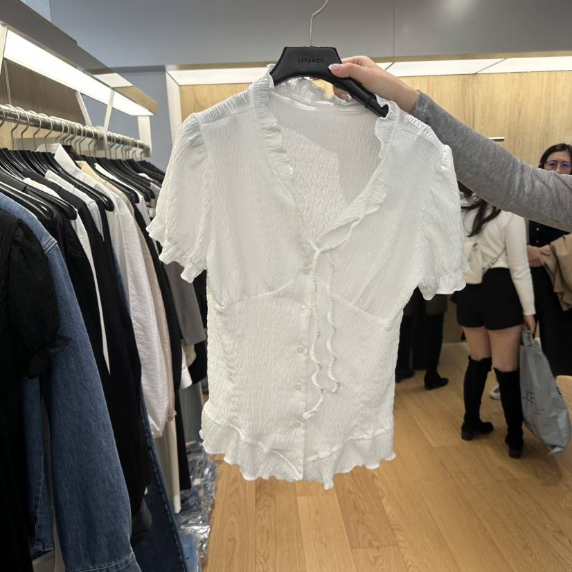 LEFANCY韓國東大門代購女士新品熱賣職業人氣26春夏襯衫蕾絲衫LEFANCY襯衫/蕾絲衫