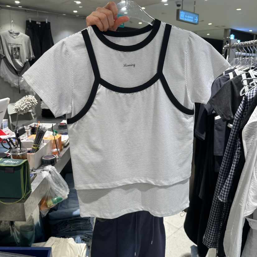 HERTZ-P韓國直郵女裝新品人氣時尚熱賣休閑推薦T恤假兩件HERTZ-PT恤