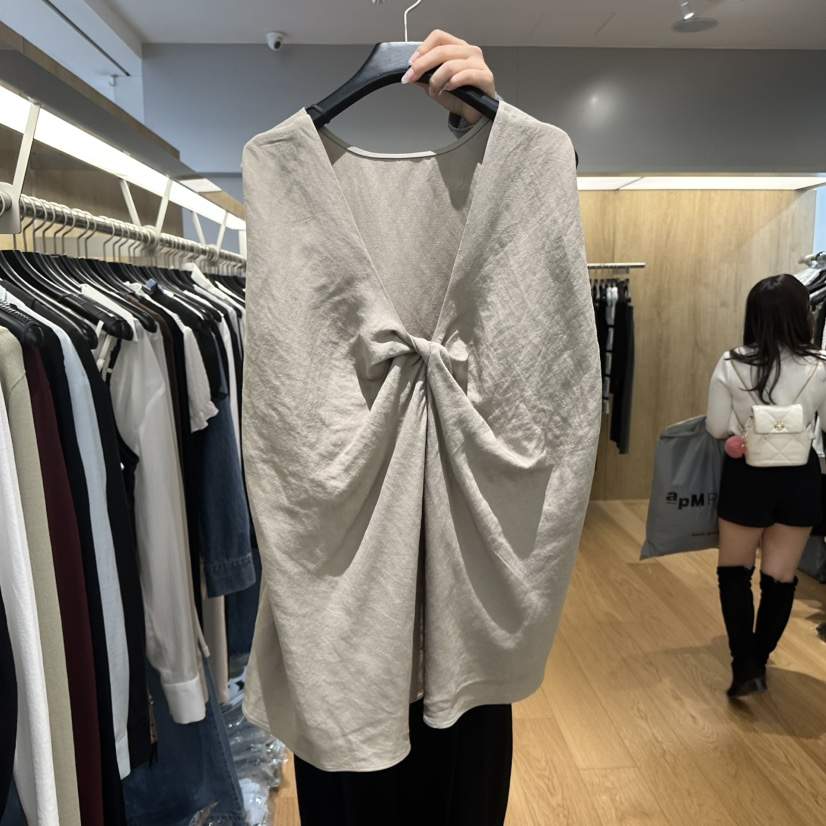 LEFANCY韓國東大門直郵女士新款休閑人氣推薦襯衫蕾絲衫亞麻LEFANCY襯衫/蕾絲衫