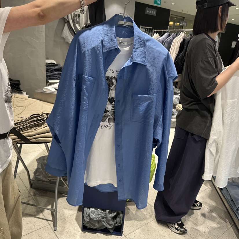 HERTZ-P韓國直郵實拍女士新品休閑襯衫蕾絲衫不含內搭短款HERTZ-P襯衫/蕾絲衫