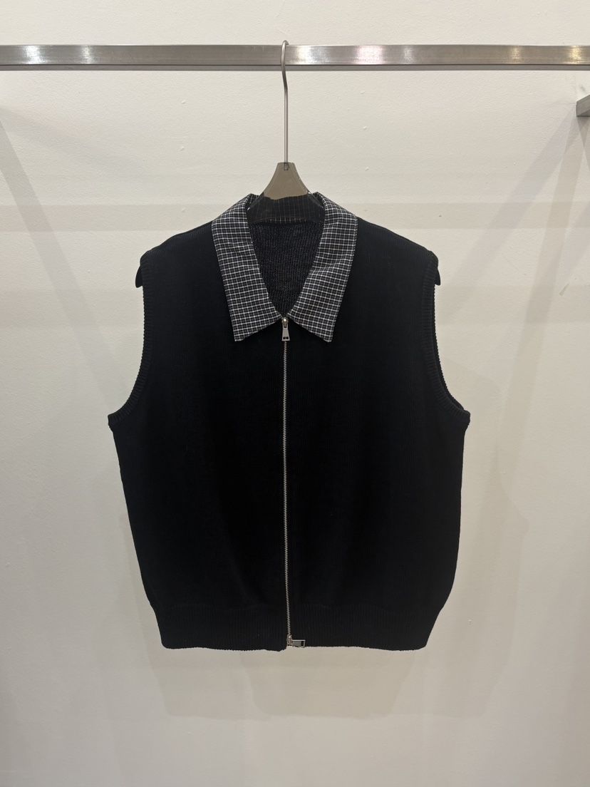 CICI韓國代購女裝新款熱賣休閑時尚26春夏人氣馬甲拉鏈格紋Ci Ci馬甲