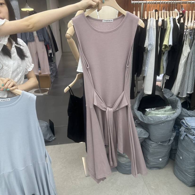 I MFACT韓國東大門代購女裝新款推薦時尚26春夏連衣裙不對稱I MFACT連衣裙