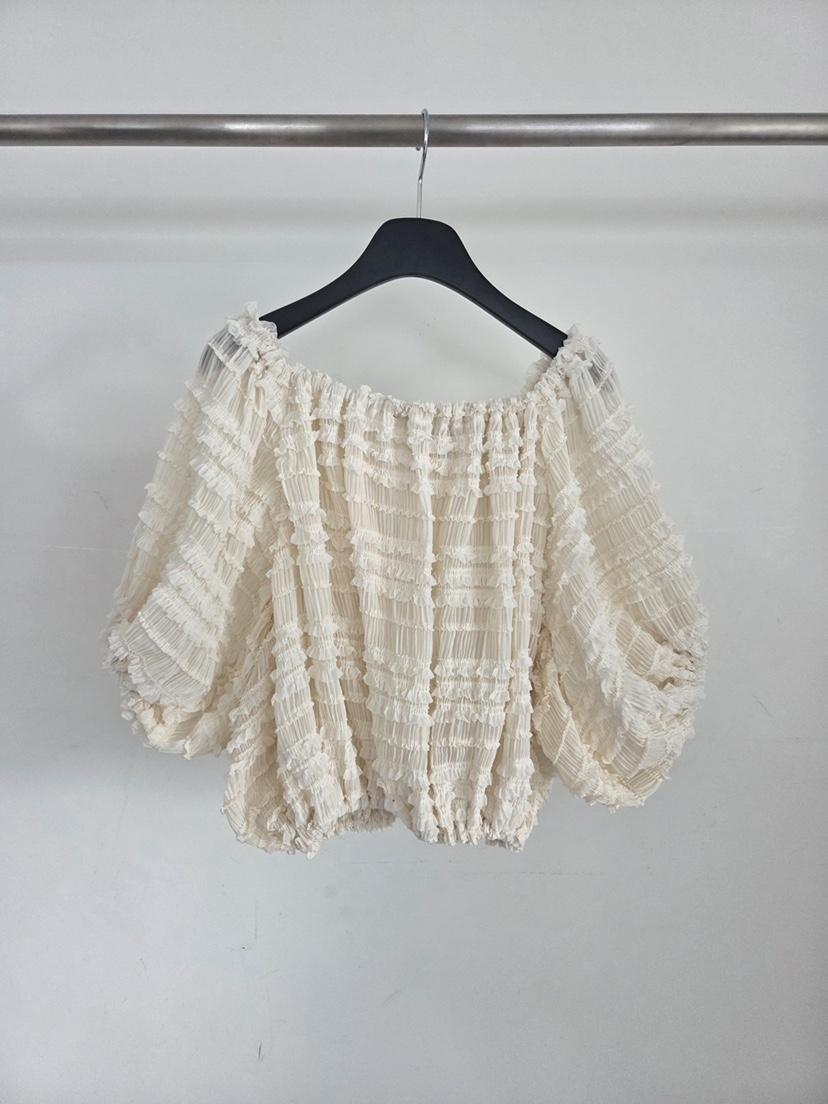 VERANDA韓國東大門直郵女士新品熱賣襯衫蕾絲衫荷葉邊露肩VERANDA襯衫/蕾絲衫