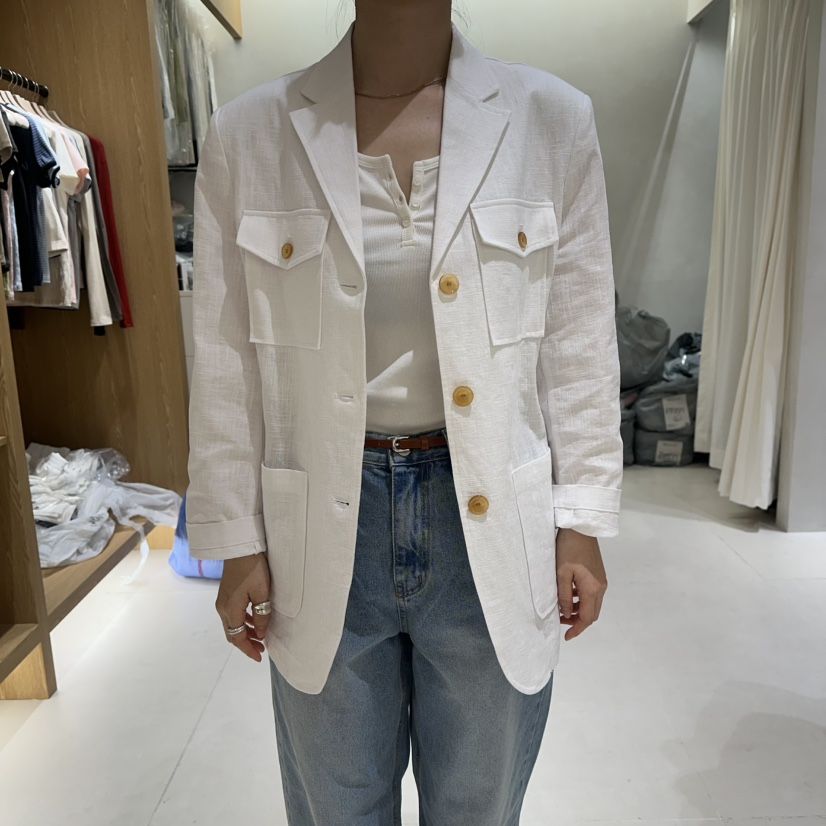 MILLIF韓國直郵女裝新款26春夏休閑人氣熱賣推薦夾克亞麻MILLIF夾克