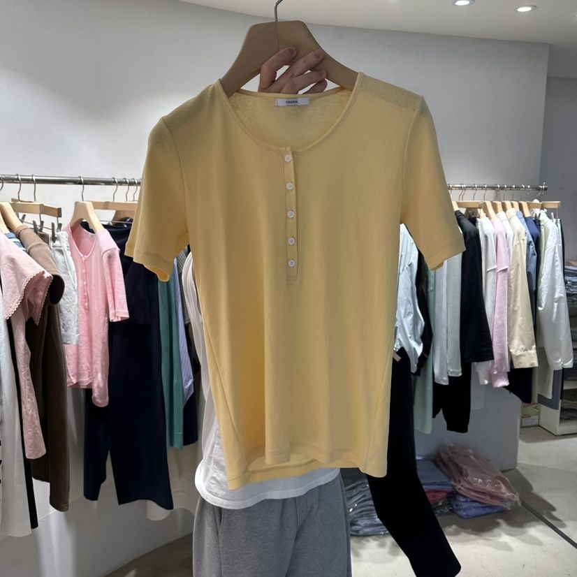 ROOM K-P韓國東大門直郵女士新品職業人氣休閑26春夏T恤roomkT恤