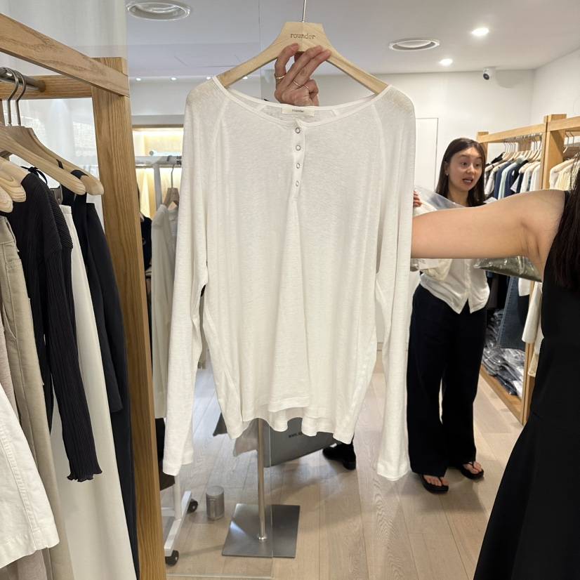 ROUNDER韓國直郵實拍女裝新款休閑推薦時尚職業人氣長袖T恤ROUNDER長袖T恤