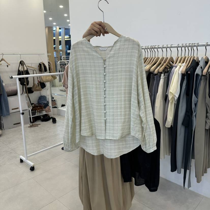 FUNNY POWDER韓國直郵女裝新款26春夏人氣休閑襯衫蕾絲衫THE FUNNY襯衫/蕾絲衫