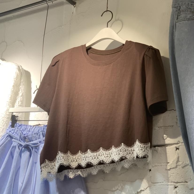 OZ韓國東大門直郵女士新品推薦熱賣職業時尚26春夏T恤蕾絲OZ.ounceT恤