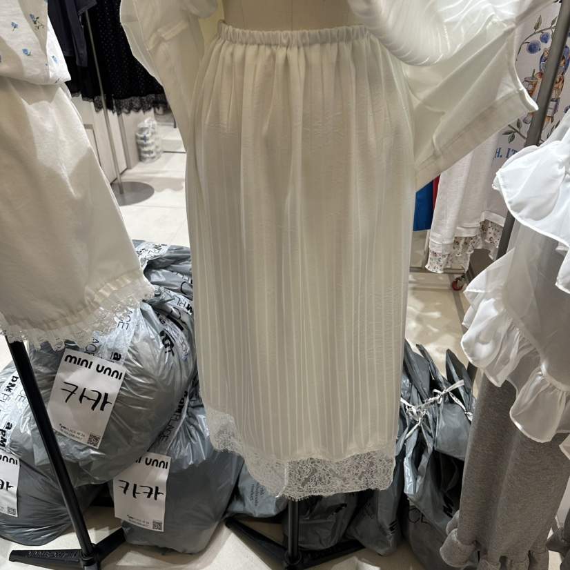 MINI UNNI韓國東大門代購女裝新款人氣半身裙中短裙條紋MINI UNNI半身裙/中短裙