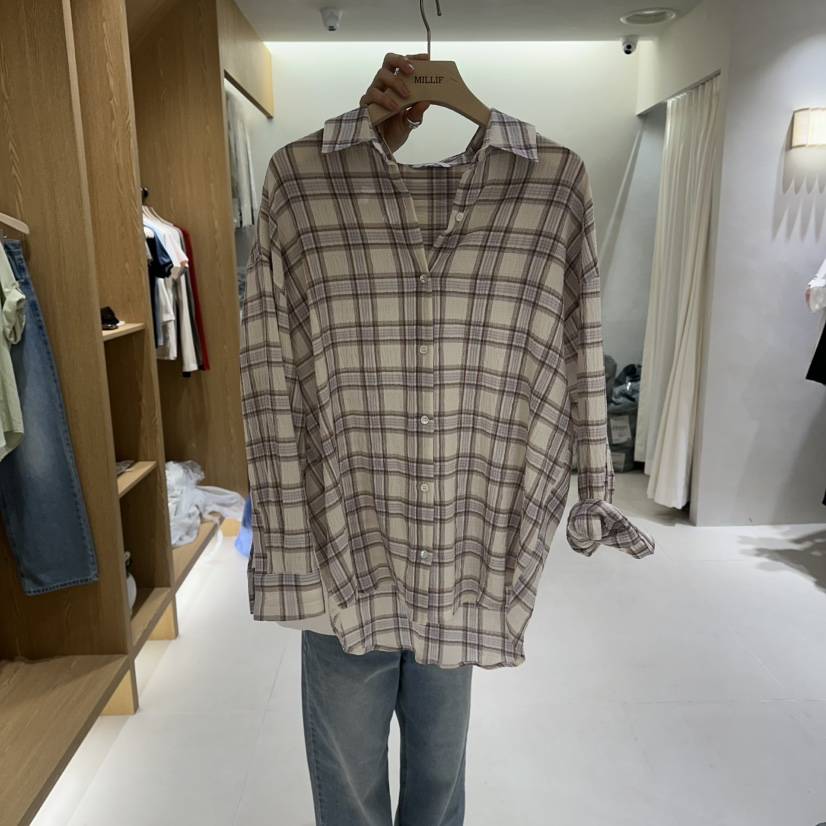 MILLIF韓國東大門直郵女士新款時尚人氣26春夏襯衫蕾絲衫MILLIF襯衫/蕾絲衫