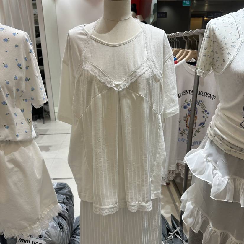 MINI UNNI韓國代購女裝新品職業推薦休閑熱賣襯衫蕾絲衫MINI UNNI襯衫/蕾絲衫