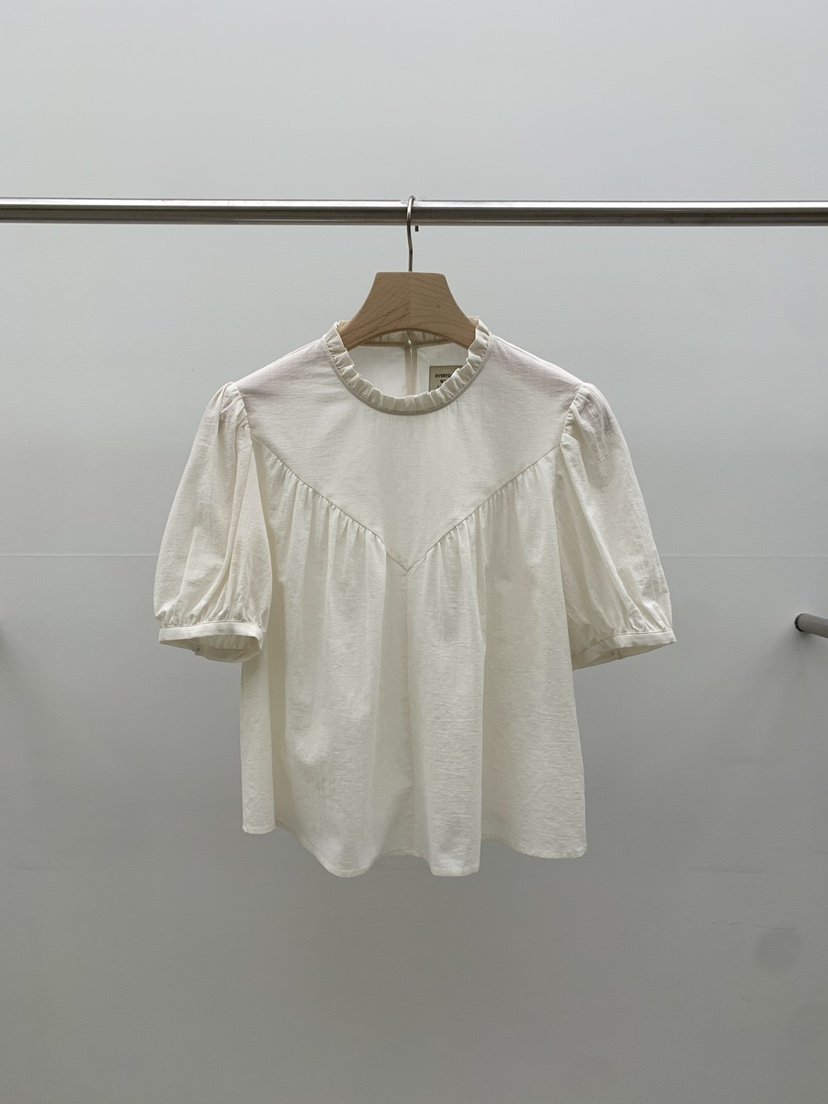 LEGACY BONE韓國直郵女士新品人氣26春夏襯衫蕾絲衫褶皺LEGACY BONE襯衫/蕾絲衫