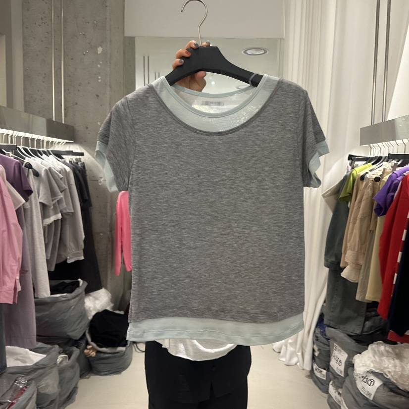 ARTE STUDIO/ATTENTION EDITORIAL韓國東大門代購女士新品26春夏T恤假兩件船領雙層ARTE StudioT恤