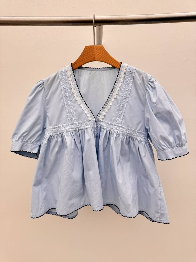 THORE韓國東大門代購女士新品熱賣職業休閑26春夏襯衫蕾絲衫THORE襯衫/蕾絲衫